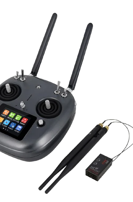 Handheld remote controller with screen and antennas