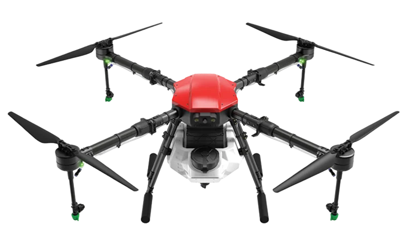11L Quad spray drone, front three-quarter view